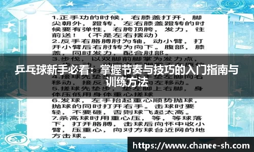 乒乓球新手必看：掌握节奏与技巧的入门指南与训练方法